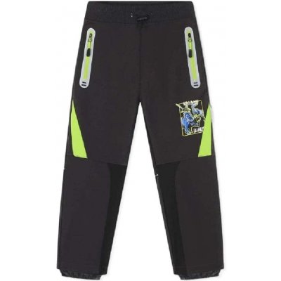 ZATEPLENÉ SOFTSHELLOVÉ KALHOTY S DINOSAURY Tmavě šedé – Zboží Dáma