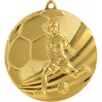 Designová kovová medaile Fotbal Zlatá 5 cm – Zboží Mobilmania