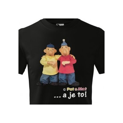 dětské tričko Pat a Mat A je to!, černá