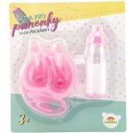 Teddies Sada pro panenky plast lahvička miska s příborem – Zboží Dáma