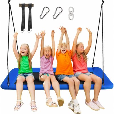 COSTWAY Nest Swing houpačka na stromě 150 x 80 cm modrá