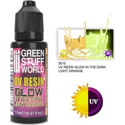 Green Stuff World UV Resin Glow in the Dark Light Orange 17ml