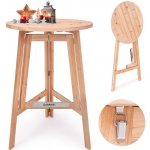 Casaria Dřevěný párty stůl KERY, 78x111cm, přírodní hnědá 103064 – Hledejceny.cz