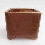 E-bonsai keramická bonsai miska 10 x 10 x 8 cm hnědá – Zboží Dáma