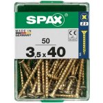 Spax Uni vrut zápust.hlava PZ/Z2 4CUT a plným závitem Yellox 35 x 40 mm 50 ks – Hledejceny.cz