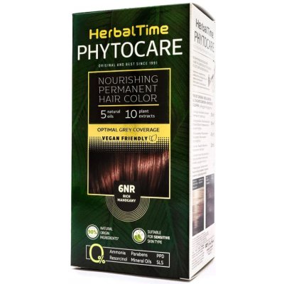 Herbal Time Phytocare barva na vlasy 90% natural Vegan 6NR nasycený mahagon