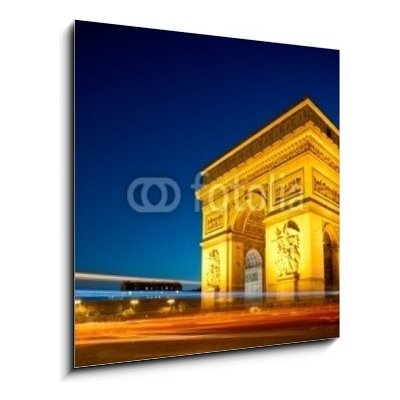Skleněný obraz 1D - 50 x 50 cm - Arc de Triomphe Champs Elysées Paris France Arc de Triomphe Champs Elysées Paříž Francie – Hledejceny.cz