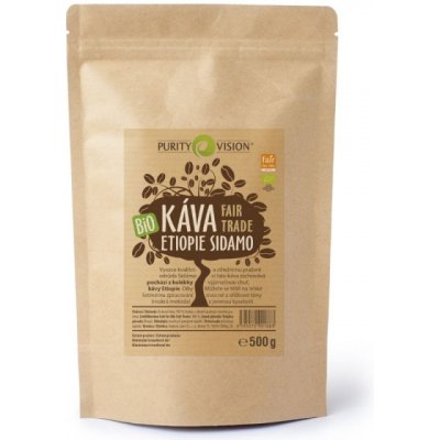 PURITY VISION Fair Trade Bio káva Etiopie Sidamo zrnková 0,5 kg – Hledejceny.cz