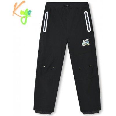 Kugo dětské Softshellové kalhoty nezateplené HK3118 černá – Zboží Mobilmania