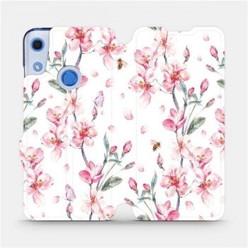 Pouzdro Mobiwear Flipové Huawei Y6S / Honor 8A - M124S Růžové květy