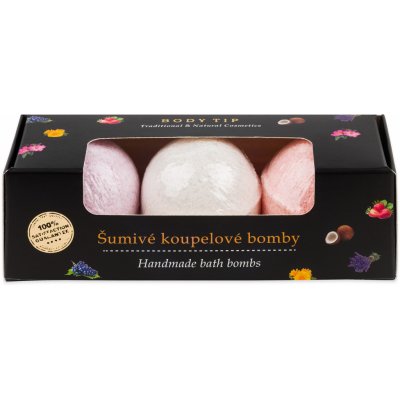 Body Tip koupelová bomba Hrozno Kokos Jahoda 3 x 45 g – Zbozi.Blesk.cz