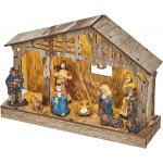 Emos LED dřevěná dekorace vánoční betlém 5 LED 19cm 3×AA časovač teplá bílá DCWW14 – Sleviste.cz