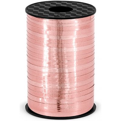 Vázací stuha rose gold metalická - 225 m – Zboží Živě