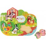 Janod vkládací puzzle s úchyty Farma – Zboží Mobilmania