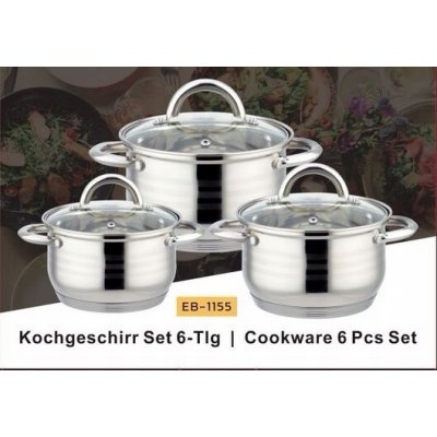 Edel-Hoff Sada hrnců nerezová ocel 6 ks – Zboží Mobilmania
