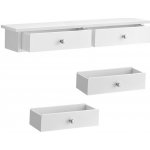 SONGMICS Nástěnná police se dvěma zásuvkami 65x15 cm – Sleviste.cz