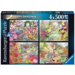 RAVENSBURGER Nádherné zahrady 4x500 dílků – Hledejceny.cz