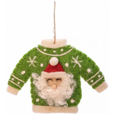 Sass & Belle Santa Jumper vánoční ozdoba zelená – Hledejceny.cz