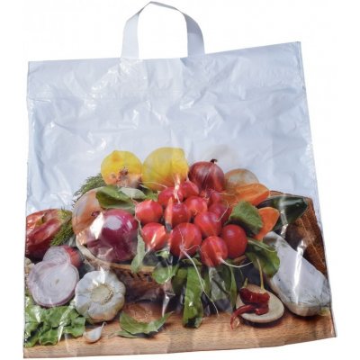 114000FOVO Taška LDPE 46x50x5 cm s držadlem OVOCE/ZELENINA – Hledejceny.cz