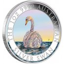 Perth Mint Stříbrná mince Australian Swan Labuť černá Color 1 Oz