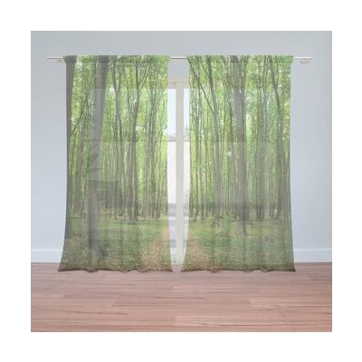 Sablio Záclony Cesta v lese: 2ks 150x250cm – Hledejceny.cz
