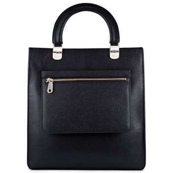 Černá kožená kabelka DKNY Mercer shopper