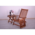 dřevěné DIVERO Florentine s podnožkou - týkové dřevo – Sleviste.cz