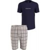 Pánské pyžamo Calvin Klein NM2183EO1M pánské pyžamo krátké tm.modro šedé