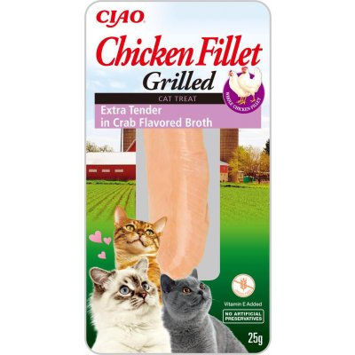 Inaba Ciao Chicken Fillet Grilled Extra in Crab Flavored Broth 25 g – Zboží Mobilmania