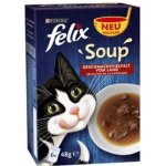 Felix Soup Lahodný výběr s hovězím s kuřetem s jehněčím 6 x 48 g – Zboží Mobilmania