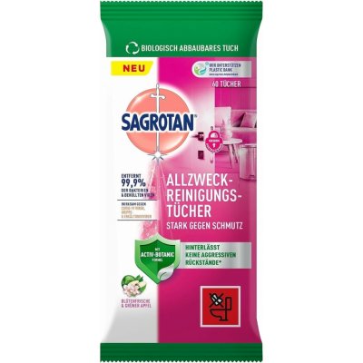 Sagrotan Univerzální čisticí ubrousky s vůní granátového jablka a limetky 60 ks – Hledejceny.cz