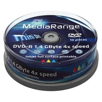 MediaRange DVD-R 1,4GB 4x, printable, spindle, 10ks (MR430)