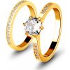 Prsteny Mabell Set dámských stříbrných prstenů ELSEY CZ221MR0023 GOLD 5C45