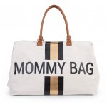 Childhome Mommy Bag Big Canvas Off White Stripes černá/zlatá – Hledejceny.cz
