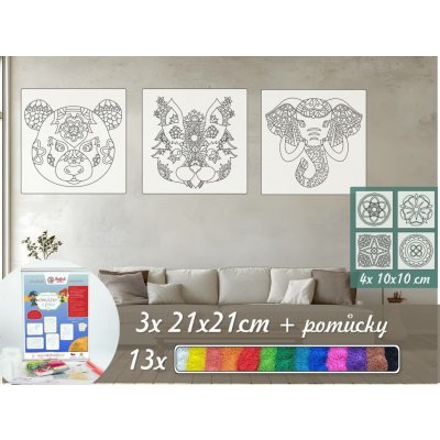 Radost v písku Základní sada ZENTANGLE- Barevné pískování obrázků – Zboží Dáma