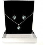 Stainles Steels set náušnice a řetízek z chirurgické oceli SRDCE světle modré OS02 – Hledejceny.cz