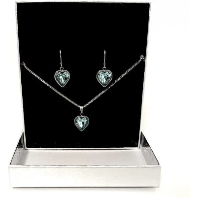 Stainles Steels set náušnice a řetízek z chirurgické oceli SRDCE světle modré OS02 – Hledejceny.cz