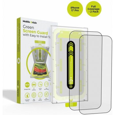 Mobile Origin Screen Guard With Easy Applicator Full Coverage 2 Pack iPhone 17 Pro SGA-F-i17Pro-2pk – Zboží Živě