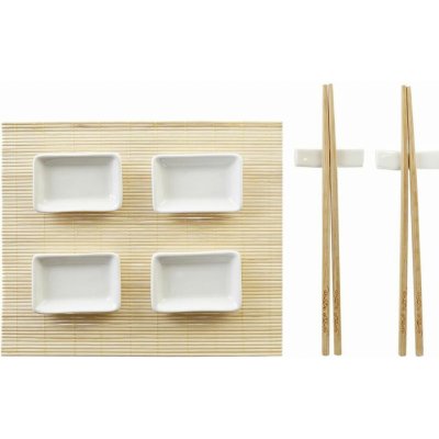 DKD Home Decor Přírodní bambusový set na sushi 28 x 22 x 2,5 cm – Zboží Mobilmania