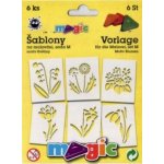 Magic šablony papírové 6 ks sada M KVĚTINY – Hledejceny.cz