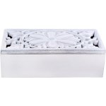 TORO KRABIČKA 23X11X7CM 3 PŘEPÁŽKY UVNITŘ DŘEVO BÍLÁ – Zboží Mobilmania