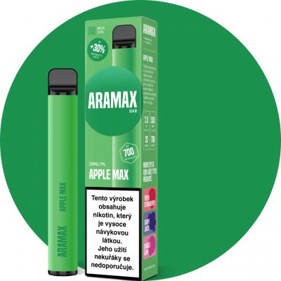 Aramax Bar 700 Apple Max 20 mg 700 potáhnutí 1 ks – Zboží Mobilmania
