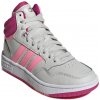 Dětské kotníkové boty adidas Hoops 3.0 Mid K grey one/beam pink/team real magenta šedá