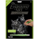 Royal & Langnickel Stříbrný vyškrabávací obrázek Kočky SILF13 – Zboží Dáma