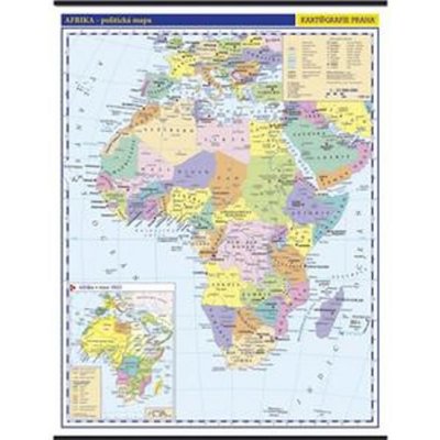 Afrika - školní nástěnná politická nástěnná mapa,1:10 mil./96x126,5 cm – Zbozi.Blesk.cz