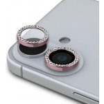 Guess Fixed Glliter ochrana čoček pro iPhone 16/16 Plus Pink GUCL162SGGP – Zboží Živě