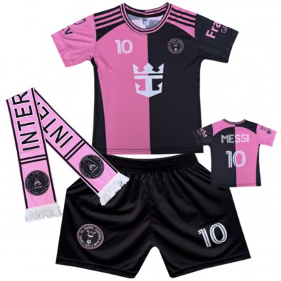 ! Numberoplus Premium dětský fotbalový dres Komplet + Fotbalová šála Inter Miami black/pink - Lionel Messi.Č.10 – Zboží Dáma