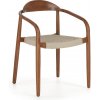 Zahradní židle a křeslo Kave Home Glynis Židle z eukalyptového dřeva hnědá