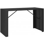 vidaXL 362600 185 x 80 x 110 cm polyratan černý se skleněnou deskou – Hledejceny.cz