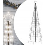 vidaXL Vánoční stromek kužel 570 studených bílých LED diod 300 cm (358105) – Hledejceny.cz